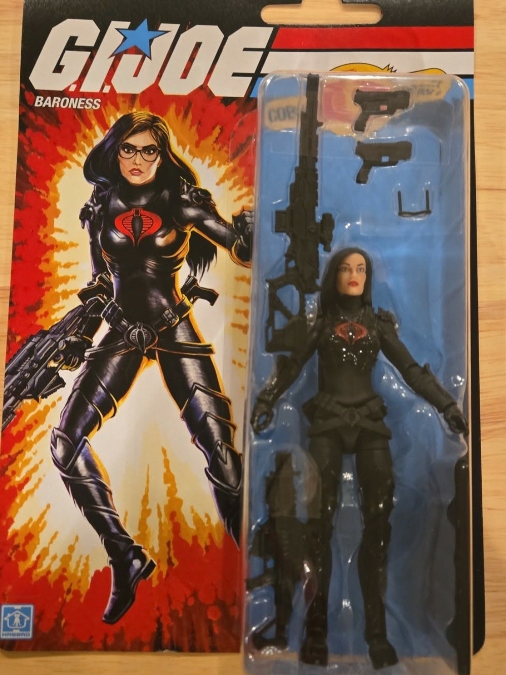 Hasbro G.I. Joe Baroness Action Figure - Black & Red Accents. NEW IN BOX